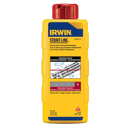 Irwin Irwin Strait-Line 8 oz Permanent Marking Chalk Crimson Red 1 pk 4935519